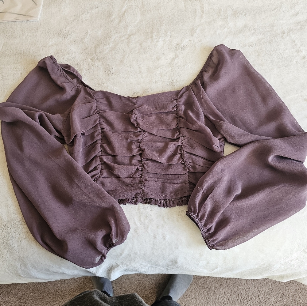 Purple crop top